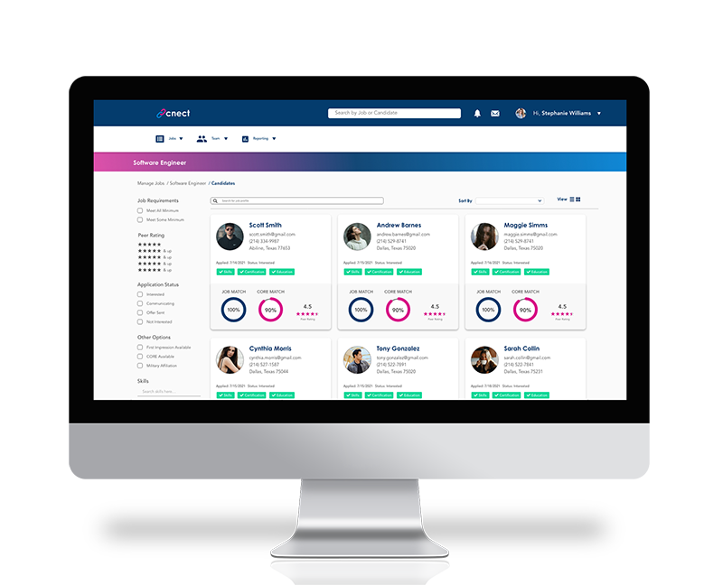 Our advanced filtering will change the way you find the right candidate